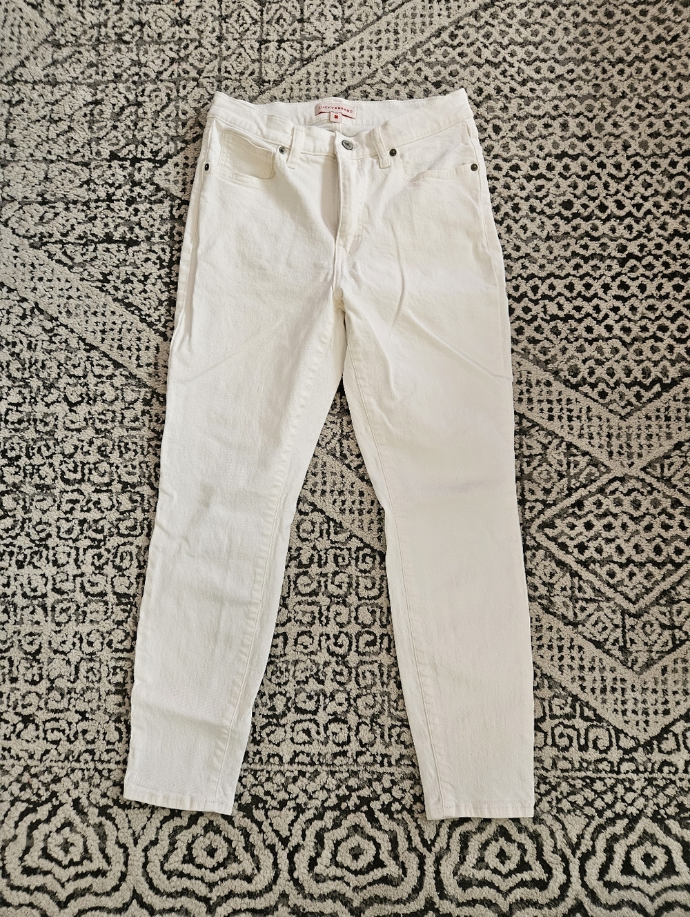 Lucky Brand Bridgette High Rise Skinny Jeans Size 28 In White